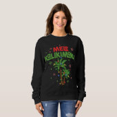 Mele Kalikimaka Hawaiian Christmas Palm Tree Light Sweatshirt (Vorne ganz)