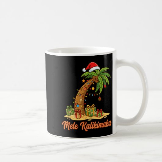 Mele Kalikimaka Hawaiian Christmas Palm Trees Kaffeetasse (Rechts)