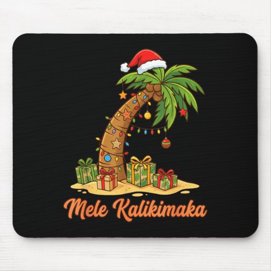 Mele Kalikimaka Hawaiian Christmas Palm Trees Mousepad (Vorne)
