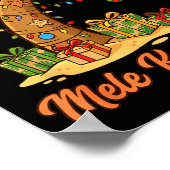 Mele Kalikimaka Hawaiian Christmas Palm Trees  Poster (Ecke)