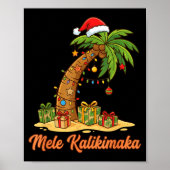 Mele Kalikimaka Hawaiian Christmas Palm Trees  Poster (Vorne)