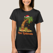 Mele Kalikimaka Hawaiian Christmas Palm Trees  T-Shirt (Vorderseite)