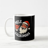 Mele Kalikimaka Hawaiian Christmas Santa Cartoon D Kaffeetasse (Links)