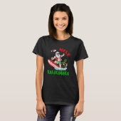 Mele Kalikimaka Hawaiian Christmas Santa Surfing P T-Shirt (Vorne ganz)