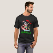 Mele Kalikimaka Hawaiian Christmas Santa Surfing P T-Shirt (Vorne ganz)