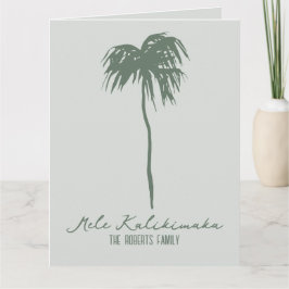 Mele Kalikimaka Hawaiian Eleganter Weihnachtspalm Karte