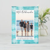 Mele Kalikimaka Hawaiian Foto Weihnachtskarte Feiertagskarte (Stehend Vorderseite)