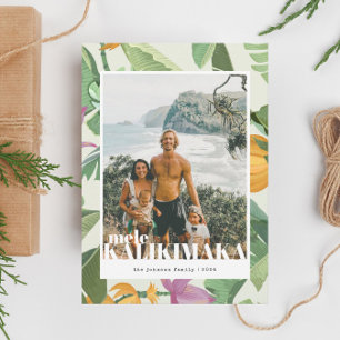Mele Kalikimaka Hawaiian Foto Weihnachtskarte Feiertagskarte