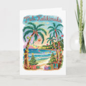 Mele Kalikimaka Hawaiian Frohe Weihnachtskarte Feiertagskarte (Vorderseite)