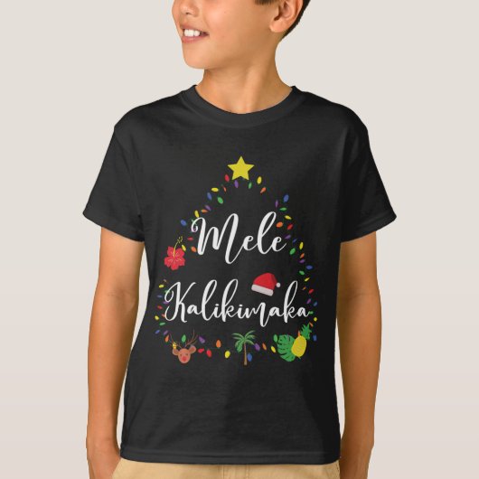 Mele Kalikimaka Hawaiian Hawaii Weihnachten T-Shirt (Vorderseite)