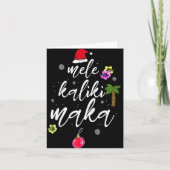 Mele Kalikimaka Hawaiian Hawaii Xmas Pajama Palm T Karte (Vorderseite)