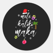 Mele Kalikimaka Hawaiian Hawaii Xmas Pajama Palm T Runder Aufkleber (Vorderseite)