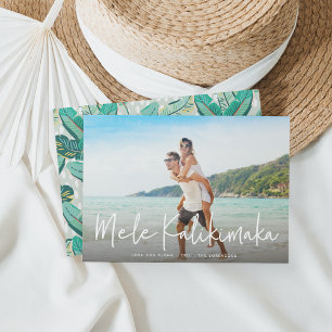 Mele Kalikimaka Hawaiian Holiday Foto Card Feiertagskarte
