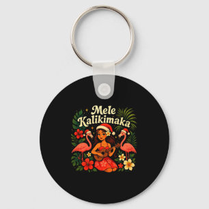 Mele Kalikimaka Hawaiian Hula Mädchen Weihnachten Schlüsselanhänger