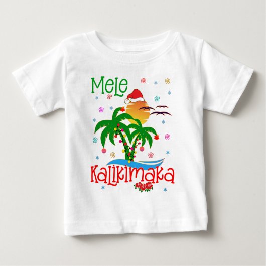 Mele Kalikimaka Hawaiian Merry Christmas Aloha Baby T-shirt (Vorderseite)
