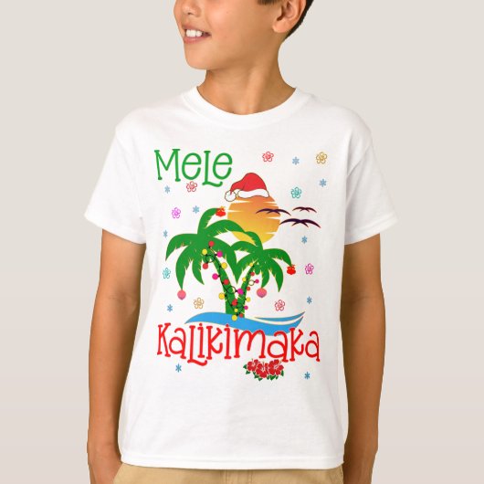 Mele Kalikimaka Hawaiian Merry Christmas Aloha Mat T-Shirt (Vorderseite)
