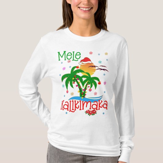 Mele Kalikimaka Hawaiian Merry Christmas Aloha  T-Shirt (Vorderseite)