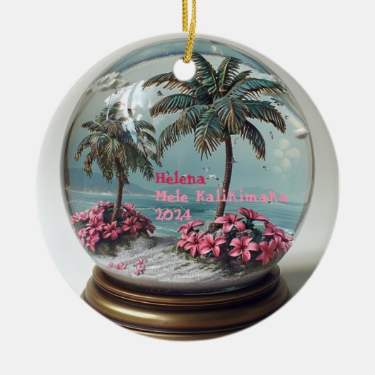 Mele Kalikimaka Hawaiian Personalisiert Ornament (Vorne)