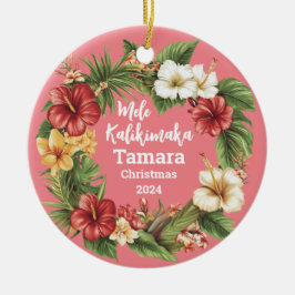 Mele Kalikimaka Hawaiian Personalisiert Ornament