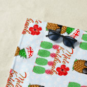 Mele Kalikimaka Hawaiian Pineapple Merry Christmas Strandtuch (Beispiel)