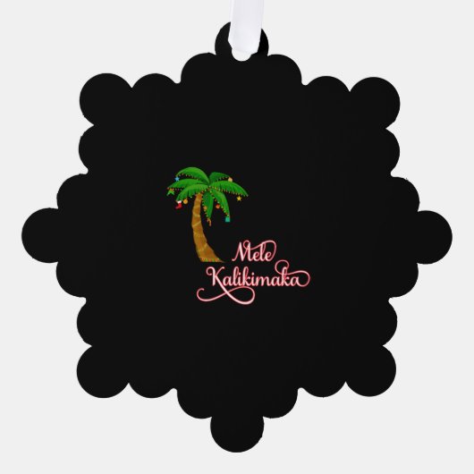 Mele Kalikimaka Hawaiian Sweat for Christmas Ornament Karte (Vorderseite)