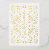 Mele Kalikimaka Hawaiian Tropical Christmas Card Folieneinladung (Vorderseite)