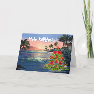 Mele Kalikimaka Hawaiian Weihnachtskarte Feiertagskarte