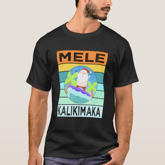 Mele Kalikimaka Hawaiian Weihnachtsmann Ugly T-Shirt (Vorderseite)