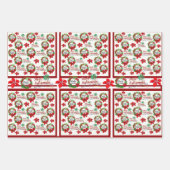 Mele Kalikimaka Hawaiian Wreath Wrapping Paper Geschenkpapier Set (Vorderseite 3)