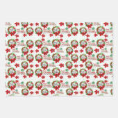 Mele Kalikimaka Hawaiian Wreath Wrapping Paper Geschenkpapier Set (Vorderseite)