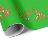 Mele Kalikimaka Hawaiiananasche Geschenkpapier (Rolleneckpunkt)
