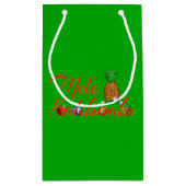 Mele Kalikimaka Hawaiianer-Ananas Kleine Geschenktüte (Rückseite)