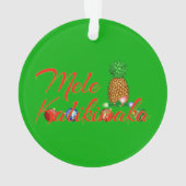 Mele Kalikimaka Hawaiianer-Ananas Ornament (Rückseite)