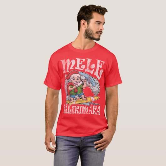 Mele Kalikimaka Hawaiianer-Weihnachten T-Shirt (Vorne ganz)