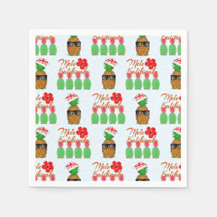 Mele Kalikimaka Hawaiianische Ananas Frohe Weihnac Serviette