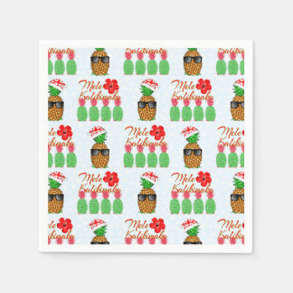 Mele Kalikimaka Hawaiianische Ananas Frohe Weihnac Serviette