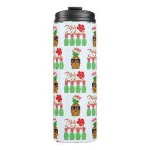 Mele Kalikimaka Hawaiianische Ananas Frohe Weihnac Thermosbecher