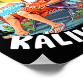 Mele Kalikimaka Hawaiianische Weihnachten in Hawai Poster (Ecke)