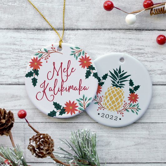 Mele Kalikimaka | Hawaiianische Weihnachten Keramik Ornament