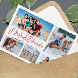 Mele Kalikimaka Hawaiianische WeihnachtsfotoCollag Feiertagskarte