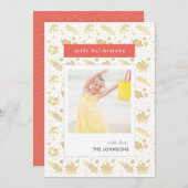 Mele Kalikimaka Hawaiianische Weihnachtsrot-Fotoka Feiertagskarte (Vorne/Hinten)