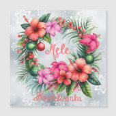 Mele Kalikimaka Hawaiianischer Hibiskus Magnetkarte (Vorderseite)