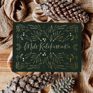 Mele Kalikimaka Hawaiianischer Tropischer Weihnach Folieneinladung