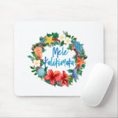 Mele Kalikimaka Hawaiianischer Weihnachtskranz Mousepad (Mit Mouse)