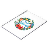 Mele Kalikimaka Hawaiianischer Weihnachtskranz Notizblock (Linke Seite)