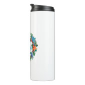 Mele Kalikimaka Hawaiianischer Weihnachtskranz Thermosbecher (Nach rechts gedreht)