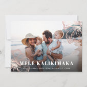 Mele Kalikimaka | Hawaiianisches Foto Feiertagskarte (Vorderseite)