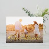 Mele Kalikimaka | Hawaiianisches Foto Folien Feiertagskarte (Stehend vorne)