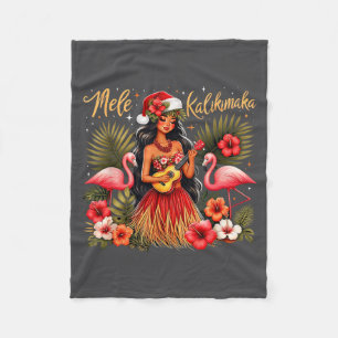 Mele Kalikimaka Hawaiianisches Weihnachten Hula Mä Fleecedecke
