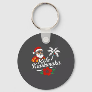 Mele Kalikimaka Hawaiianisches Weihnachten Santa H Schlüsselanhänger